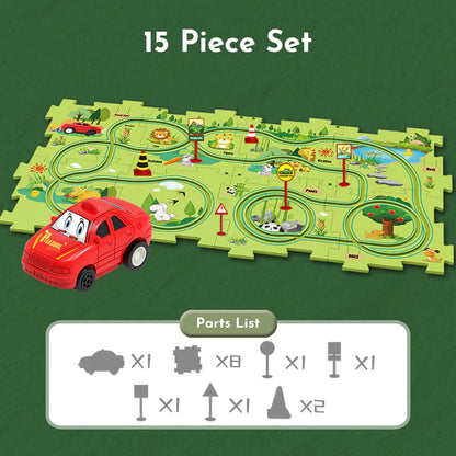 Puzzle Racer Kids Car Track Set
