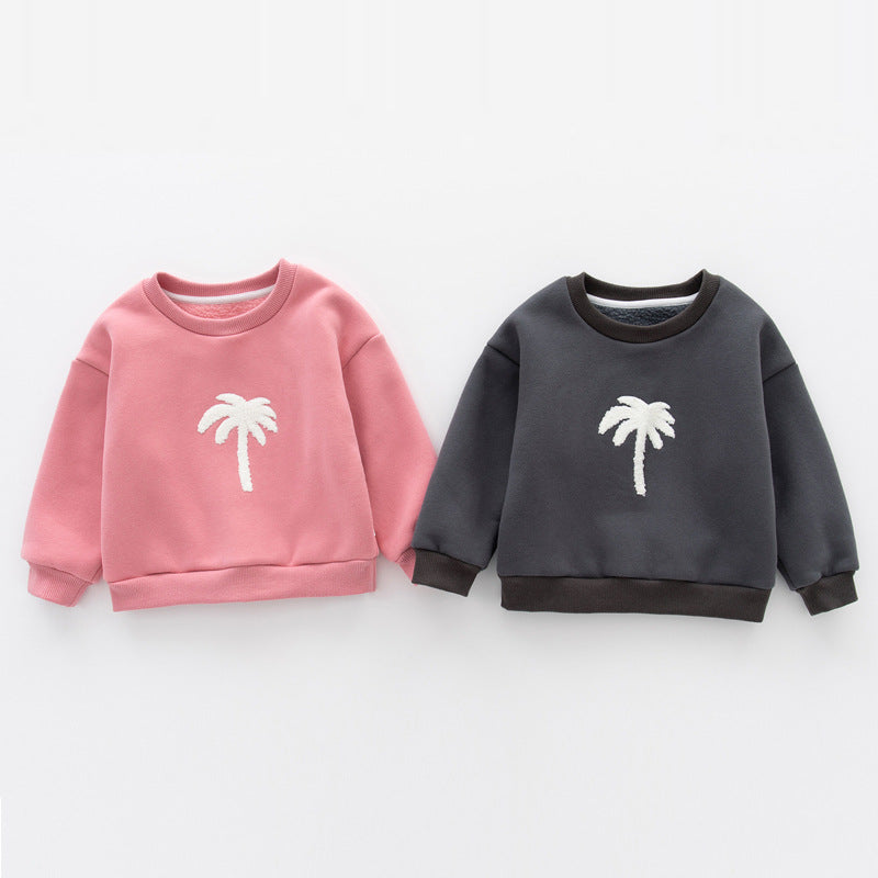 Toddler Unisex Palm Tree Print Long Sleeves Top Sweatshirt