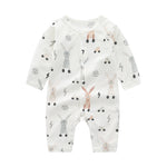 Baby Unisex Animal Style Slub Cotton Jumpsuit